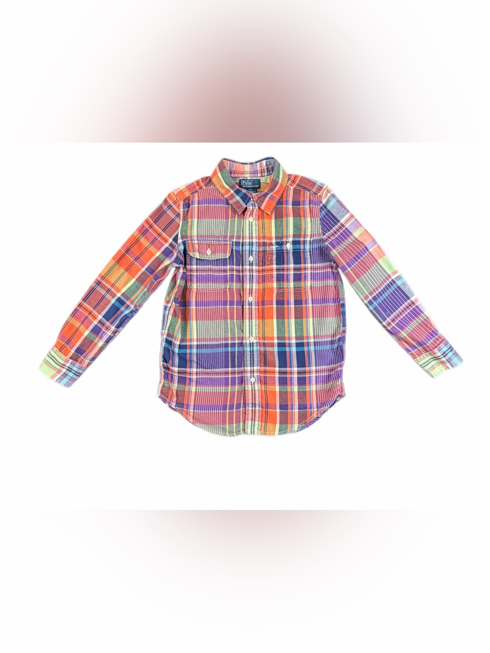 POLO Ralph Lauren Boys Plaid Button Down Shirt - 7